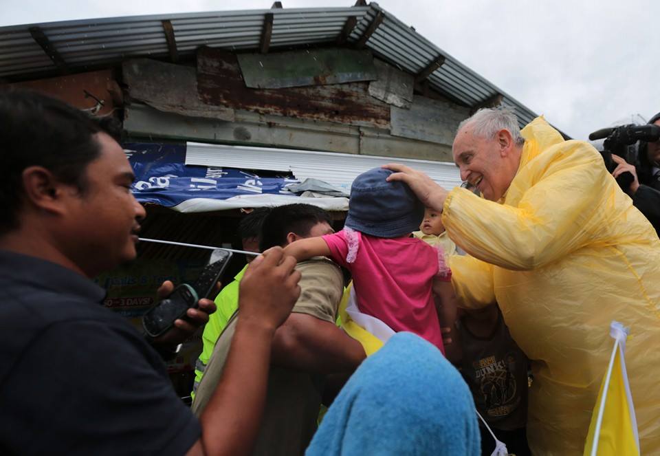 Pope Francis with Typhoon Yolanda families